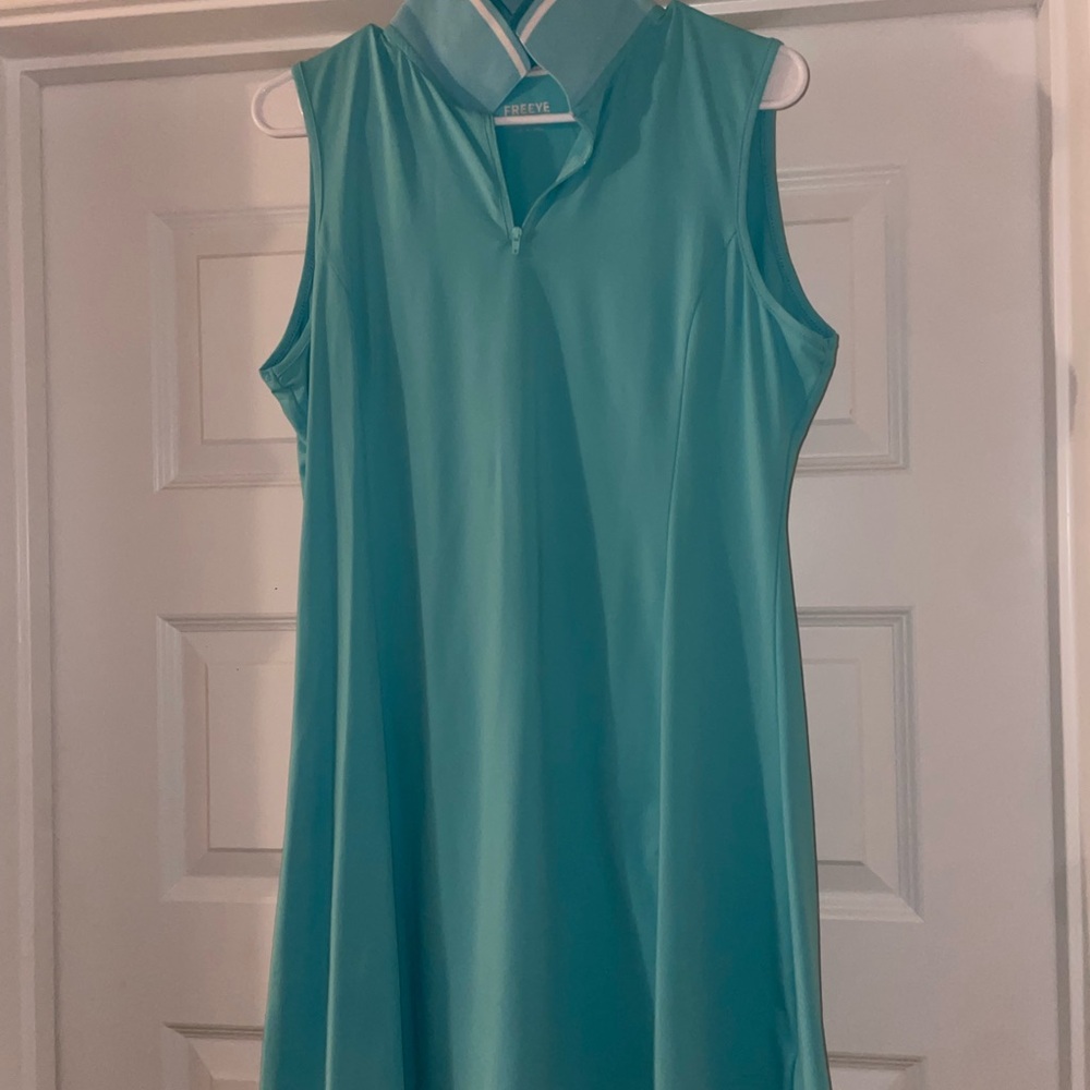 Sleeveless Teal Dress